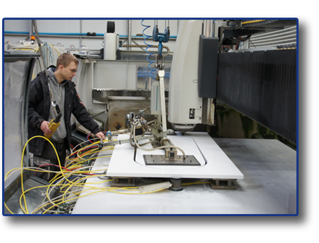 Worktops cut and finished in our own workshops